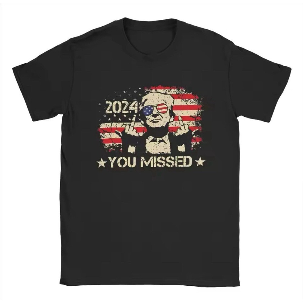 Trump You Missed Funny‎ Trump 2024 T-Shirt  Size -3XL -New